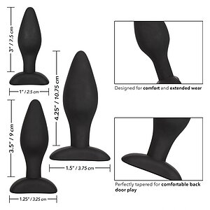 Set Anal Silicone Exerciser Negru Thumb 2