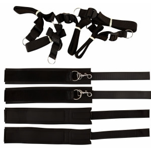 Set Bed Restraint Bondage Negru Thumb 4