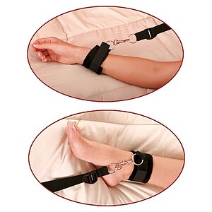 Set Bed Restraint Bondage Negru Thumb 5