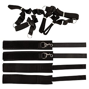 Set Bed Restraint Bondage Negru Thumb 1