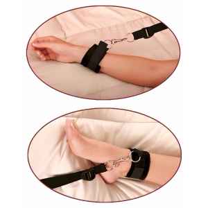 Set Bed Restraint Bondage Negru Thumb 5