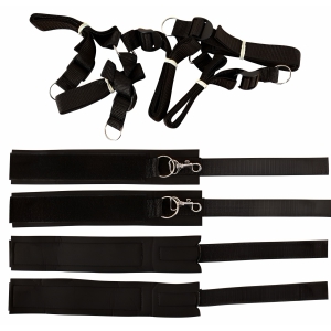 Set Bed Restraint Bondage Negru Thumb 4