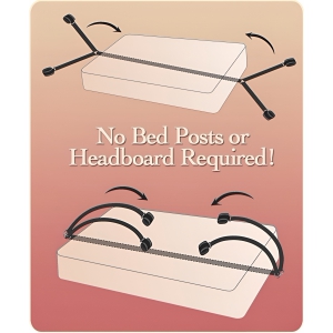 Set Bed Restraint Bondage Negru Thumb 6