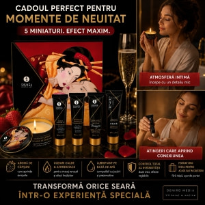 Set Cadou Shunga Geisha's Secrets Strawberry pentru Cupluri