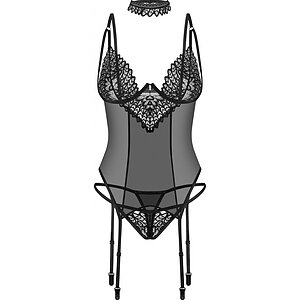 Set Corset Obsessive Donarella Negru XL-2XL