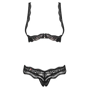 Set Decupat Obsessive Luvae Negru S-M