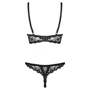 Set Fără Cupe Obsessive Letica Negru S-M Thumb 4