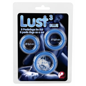 Set Inele Penis Love 3 Rings Albastru Thumb 4