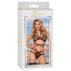 Set Magic Silk Strappy Negru S-M