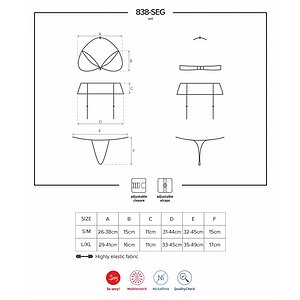 Set Obsessive 838-SEG Rosu L-XL Thumb 2