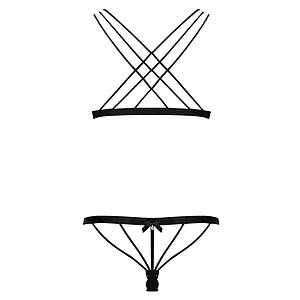 Set Obsessive 854-SET Negru S-M Thumb 1