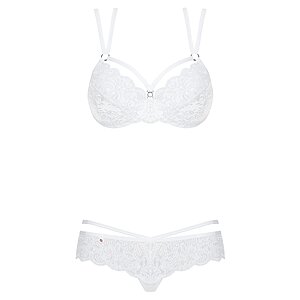 Set Obsessive 860-SET Alb L-XL