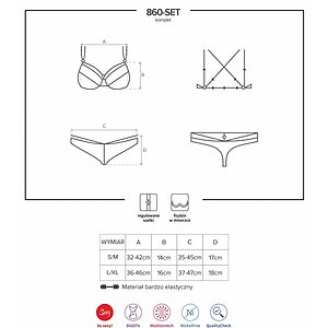 Set Obsessive 860-SET Rosu S-M Thumb 2