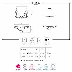 Set Obsessive 870-SEC Rosu L-XL Thumb 2