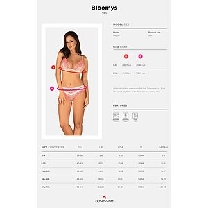 Set Obsessive Bloomys Roz L-XL