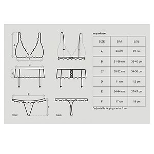 Set Obsessive Emperita Negru S-M Thumb 2