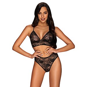 Set Obsessive Kokietta Negru L-XL