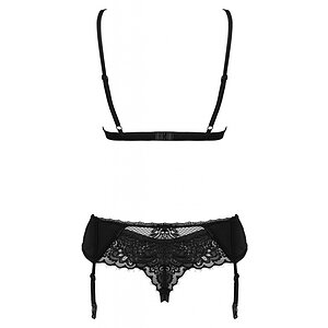 Set Obsessive Maderris 3 Piese Negru XL-2XL