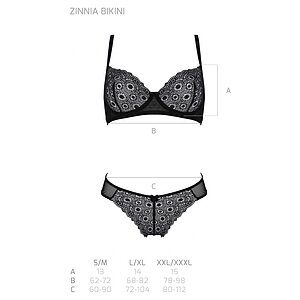 Set Passion Eco Zzinnia Negru L-XL