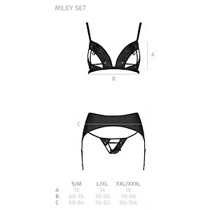 Set Passion Miley Negru L-XL
