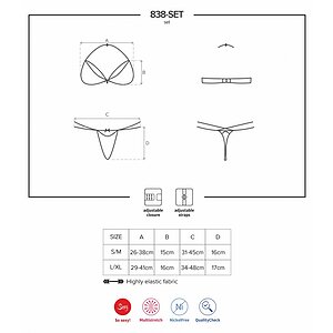 Set Obsessive 838-SET Rosu S-M Thumb 2