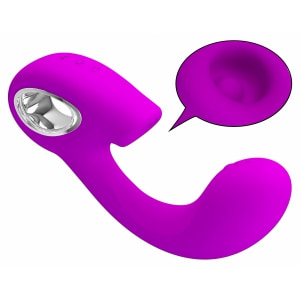 Sibel Vibrator Dublă Stimulare 10+30 Moduri Reîncărcabil Mov Thumb 1