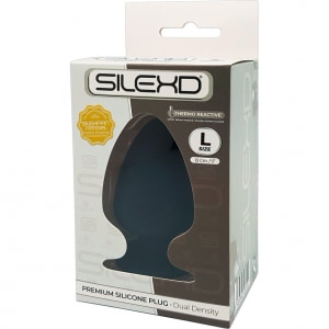 SILEXD Plug Anal Premium L – silexpan Ø7.2 cm Negru