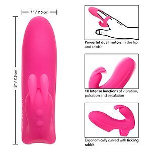Vibrator din Silicon Pentru Plăcere cu Degetul Roz