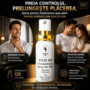 Spray Ejaculare Prematură Stud 100 Mini cu Lidocaină 12g
