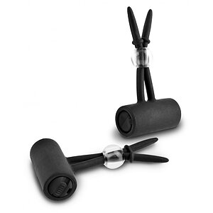 Stimulator Sfârcuri Vibrating Lassos Negru