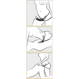 Strap-On Cu Vibrații Double Delight Negru Thumb 3