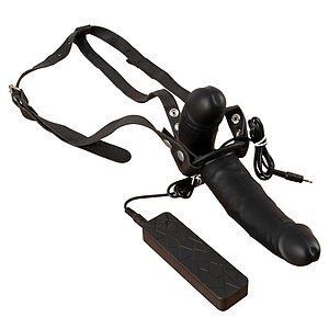 Strap On Cu Vibratii Double Thruster Negru Thumb 6