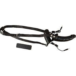Strap On Cu Vibratii Double Thruster Negru Thumb 2