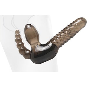 Strap-On Strapless cu Stimulator Anal Gri Thumb 1