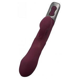Titanz NMC 21.5cm — 10 Vibrații + 10 Rotații, Reîncărcabil Roșu