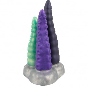 Triplu Tentacul 3-în-1 — Ventuză Puternică, Silicon Argintiu