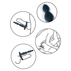 Vibrator Anal ELIXER Double Albastru