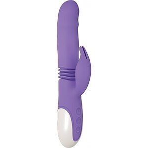 Vibrator Evolved Thick Bunny Cu Împingere Mov