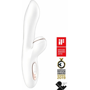 Vibrator Iepuraș Satisfyer Profesional pentru Punctul G Alb