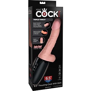 Vibrator Realist cu Încălzire Plus Triple Threat TPE