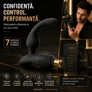 Vibrator Prostată O-Boy 7 Speed Negru Thumb 4