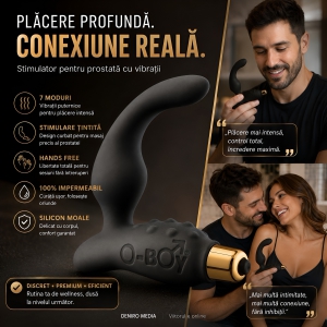 Vibrator Prostată O-Boy 7 Speed Negru Thumb 3