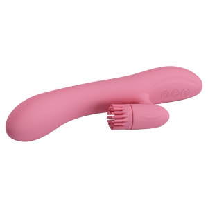 Rabbit Chris Rotativ Reîncărcabil cu Limbă și Braț Pentru Clitoris Roz Thumb 2