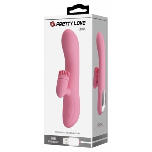 Rabbit Chris Rotativ Reîncărcabil cu Limbă și Braț Pentru Clitoris Roz Thumb 8