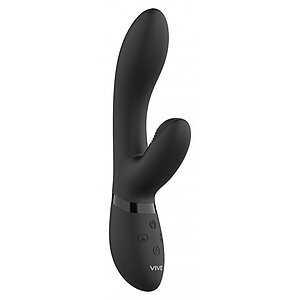 Vibrator Rabbit Kyra Pulse cu Două Motoare 21,3 cm Negru