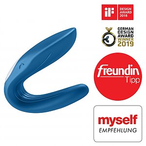 Vibrator de Cuplu Satisfyer Partner Whale cu Două Motoare