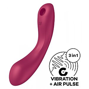 Vibrator Satisfyer Curvy Trinity 1 Roșu