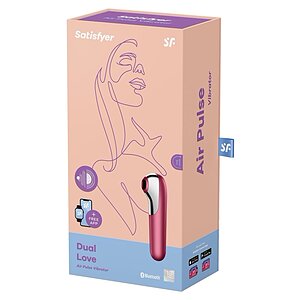 Vibrator Smart Dual Love Air Pulse Rosu Thumb 2