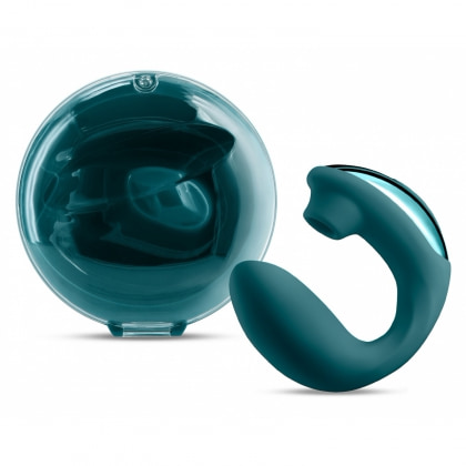 Vibrator Dublu Desire Euphoria Green – 2 Capete, Reîncărcabil Verde