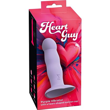 Heart Guy Purple: Vibrator 10 Moduri, Ventuză Inimă